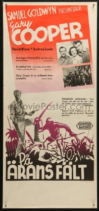 5j0058 REAL GLORY Swedish stolpe 1939 U.S. Army doctor Gary Cooper, David Niven, Leeds, different!