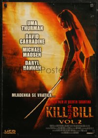 5j1112 KILL BILL: VOL. 2 Yugoslavian 19x27 2004 bride Uma Thurman with katana, Quentin Tarantino