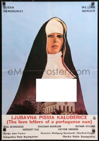 5j1122 LOVE LETTERS OF A PORTUGUESE NUN Yugoslavian 19x27 1977 Jesus Franco nunsploitation, topless!