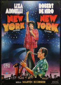 5j1139 NEW YORK NEW YORK Yugoslavian 19x27 1978 Miligevic art of Robert De Niro & Minnelli!