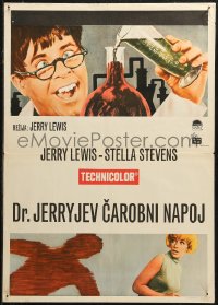 5j1146 NUTTY PROFESSOR Yugoslavian 20x28 1963 wacky scientist Jerry Lewis, sexy Stella Stevens!
