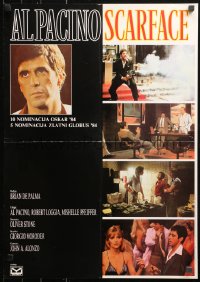 5j1172 SCARFACE Yugoslavian 19x27 1984 Al Pacino, Michelle Pfeiffer, Brian De Palma, Oliver Stone