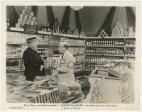 5k0007 ACCENT ON YOUTH 8x10.25 still 1935 Donald Meek waits on Ernest Cossart in cool drugstore!