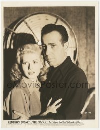 5k0046 BIG SHOT 7.75x10.25 still 1942 best close up of Humphrey Bogart & scared Irene Manning!