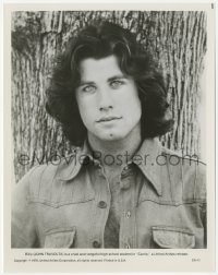 5k0095 CARRIE 8x10.25 still 1976 super young portrait of John Travolta as a high school student!