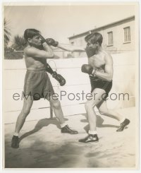 5k0123 CLARK GABLE 8.25x10 still 1936 Clark Gable & Allen Pomeroy training for fight in Cain & Mabel