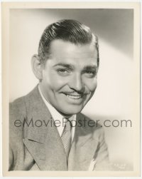 5k0124 CLARK GABLE 8x10.25 still 1930s great MGM head & shoulders studio portrait with mustache!