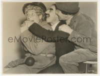 5k0149 DAY AT THE RACES 7.5x9.5 still 1937 great wacky image of Harpo & Chico biting Groucho Marx!