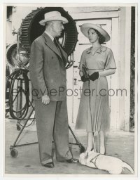 5k0140 D.W. GRIFFITH/LILLIAN GISH 6.75x8.5 news photo 1939 on lot where Birth of a Nation was filmed!
