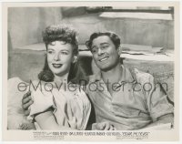5k0197 ESCAPE ME NEVER 8x10.25 still 1948 close up of happy Errol Flynn with arm around Ida Lupino!