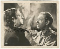 5k0220 FRANKENSTEIN MEETS THE WOLF MAN 8.25x10 still 1943 c/u of Lon Chaney & monster Bela Lugosi!