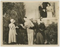 5k0243 GIRL SHOCK 8x10.25 still 1930 pretty Carmen Guererro offers to shake Charley Chase's hand!