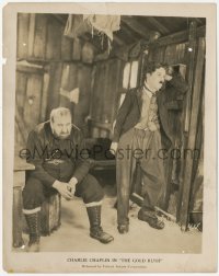 5k0253 GOLD RUSH 8x10.25 still 1925 Charlie Chaplin & Mack Swain in their frozen cabin, classic!