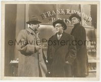 5k0311 INVISIBLE AGENT 8x10 still 1942 Peter Lorre talking to Cedric Hardwicke outside printer!