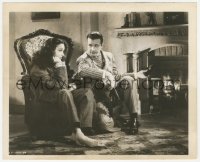 5k0322 IT HAPPENED TOMORROW 8.25x10 still 1944 Dick Powell & Linda Darnell by fireplace, Rene Clair