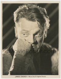5k0328 JAMES CAGNEY 8x10 key book still 1930s great head & shoulders close up with fist to cheek!