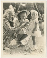 5k0329 JANE FONDA 8x10.25 still 1939 as a serious toddler with her mother & Virginia Bruce on set!