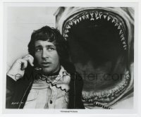 5k0332 JAWS 8x9.75 still 1975 director Steven Speilberg on phone by cool shark poster!