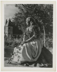 5k0365 LA BELLE ET LA BETE 8x10.25 still 1947 portrait of Josette Day outside castle, Jean Cocteau!