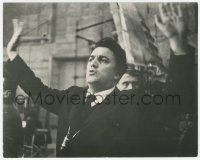 5k0366 LA DOLCE VITA candid 7.25x9.25 still 1961 director Federico Fellini on set giving instruction!