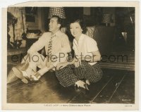 5k0384 LIBELED LADY candid 8x10 still 1936 Myrna Loy & director Jack Conway laughing on the floor!