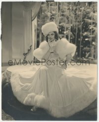 5k0394 LOOK OUT FOR LOVE deluxe 8x9.75 still 1937 Anna Neagle in wonderful dress sitting on stage!