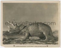 5k0396 LOST WORLD 8x10.25 still 1925 special effects scene showing a triceratops dinosaur!