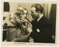 5k0397 LOVE BEFORE BREAKFAST 8x10 still 1936 Carole Lombard wrapped in blanket by Preston Foster!