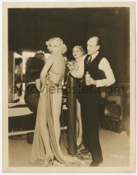 5k0449 MURDER AT THE VANITIES candid 8x10.25 still 1934 Earl Carroll making up Toby Wing's back!
