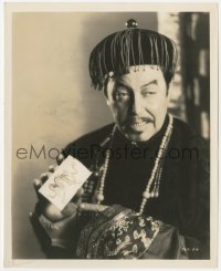5k0454 MYSTERIOUS DR FU MANCHU 8x10 still 1930 Chinese Warner Oland w/dragon card by Gene Richee!