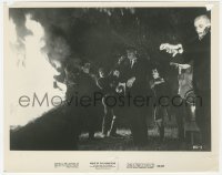 5k0462 NIGHT OF THE LIVING DEAD 8x10 still 1968 great image of zombies reacting to flaming truck!