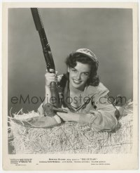 5k0476 OUTLAW candid 8x10 key book still 1946 sexy young Jane Russell as a duck hunter with shotgun!