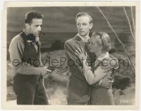 5k0483 PETRIFIED FOREST 8x10.25 still 1936 Humphrey Bogart points gun at Bette Davis & Leslie Howard!
