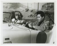 5k0585 SPINOUT 8x10 still 1966 Shelley Fabares gives Elvis Presley as run for his money in car race!