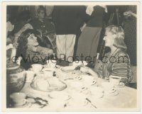 5k0588 STAGE DOOR candid deluxe 8x10 still 1937 Katharine Hepburn & Ginger Rogers laughing & eating!