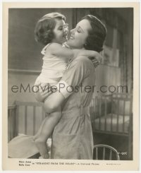 5k0592 STRAIGHT FROM THE HEART 8.25x10 still 1935 c/u of Mary Astor holding Baby Jane Juanita Quigley!