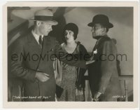 5k0626 THUNDERBOLT 8x10.25 still 1929 Richard Arlen tells man to take his hand off Fay Wray!