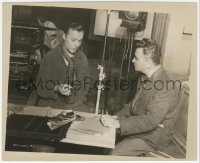 5k0630 TOGETHER AGAIN candid 8.25x10 still 1944 Charles Boyer & director choosing photos to use!