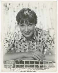 5k0642 TROUBLE WITH HARRY candid 8x10.25 still 1955 best smiling portrait of young Shirley MacLaine!