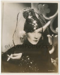 5k0361 KNIGHT WITHOUT ARMOR English 7.5x9.5 still 1937 Marlene Dietrich portrait in wild sequin hat!