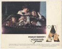 5k1597 CLOCKWORK ORANGE English LC 1972 Stanley Kubrick classic, McDowell driving car with droogs!