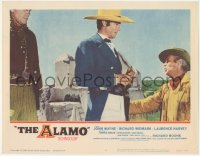 5k0881 ALAMO LC #6 1960 c/u of Laurence Harvey as William Travis with Richard Widmark as Jim Bowie!
