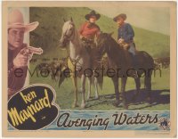 5k0902 AVENGING WATERS LC 1936 great image of cowboys Ken Maynard & Wally Wales on their horses!