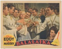 5k0904 BALALAIKA LC 1939 many men toast beautiful singer Ilona Massey at fancy party!