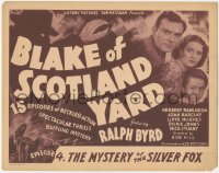 5k0737 BLAKE OF SCOTLAND YARD chapter 4 TC 1937 detective Ralph Byrd, Mystery of the Silver Fox!