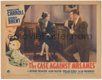 5k0941 CASE AGAINST MRS. AMES LC 1936 George Brent questioning Madeleine Carroll at murder trial!