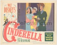 5k0949 CINDERELLA LC #6 1950 c/u of stepmother & stepsisters at door, Disney classic cartoon!