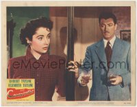 5k0961 CONSPIRATOR LC #4 1949 Robert Taylor brings a drink to beautiful Elizabeth Taylor!