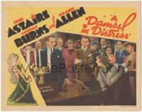 5k0970 DAMSEL IN DISTRESS LC 1937 George Burns & Gracie Allen with Reginald Gardiner & crowd!