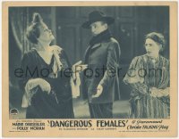 5k0971 DANGEROUS FEMALES LC 1929 Polly Moran & Marie Dressler with gun in their 1st talkie, rare!